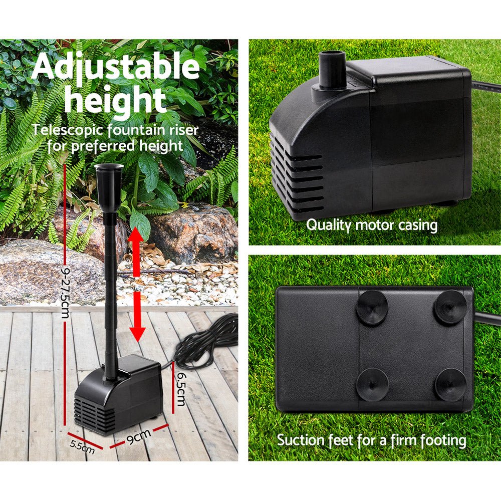 Solar Powered Submersible Water Pump - 1100L/H - 2.2m Head