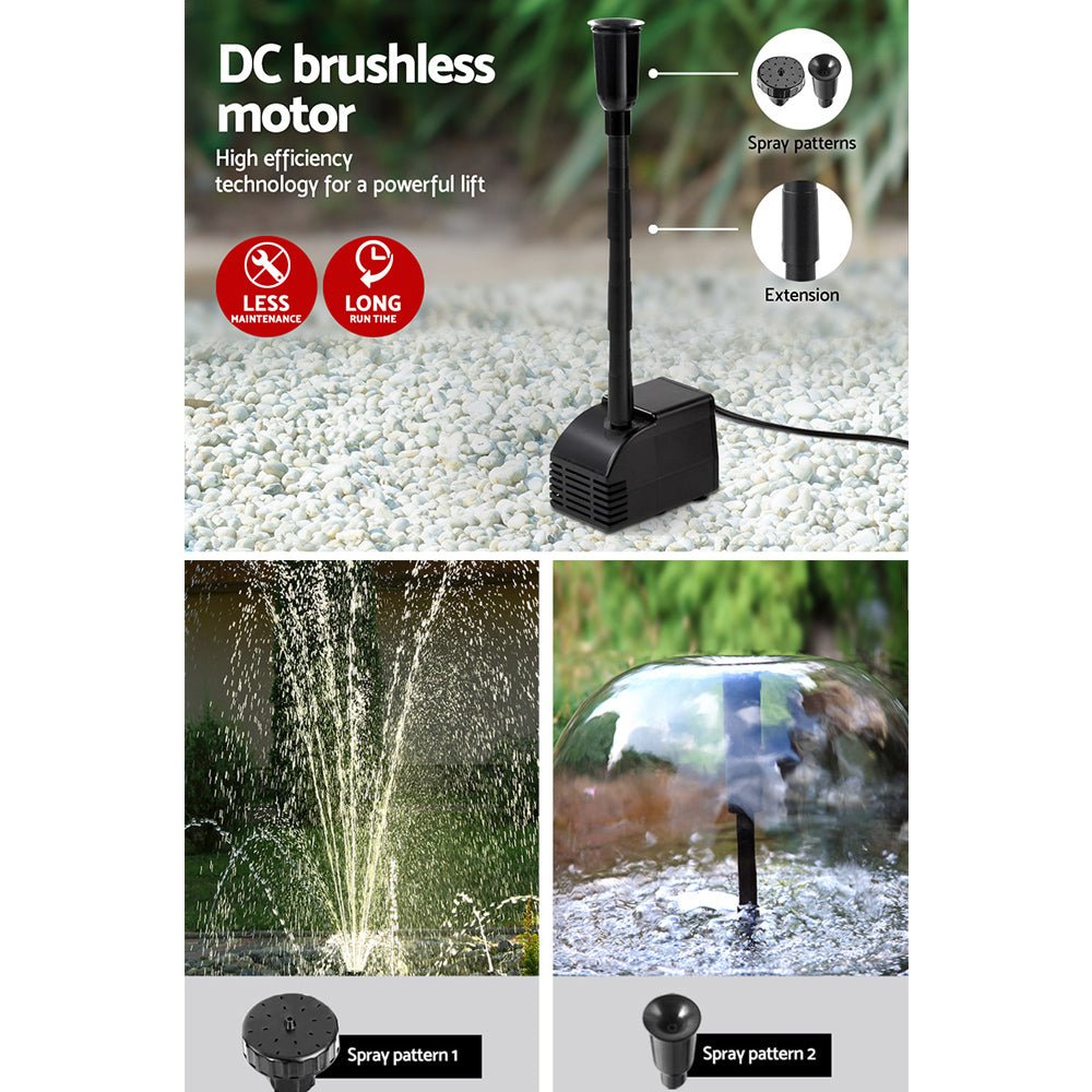 Solar Powered Submersible Water Pump - 1100L/H - 2.2m Head