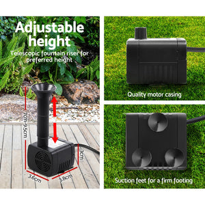Solar Powered Submersible Water Pump - 190L/H - 0.8m Head