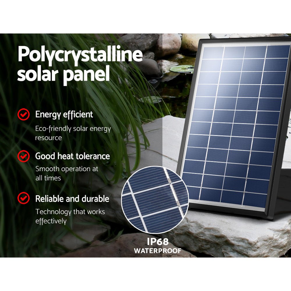 Solar Powered Submersible Water Pump - 300L/H - 1.3m Head