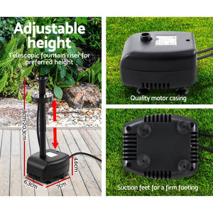 Solar Powered Submersible Water Pump - 155L/H - 1m Head