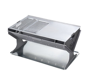 Portable Fire Pit / BBQ Grill - Stainless Steel