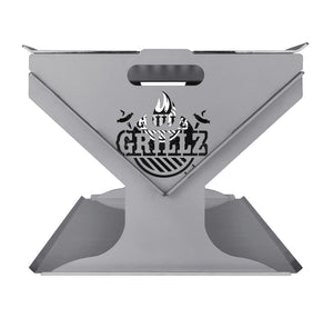 Portable Fire Pit / BBQ Grill - Stainless Steel