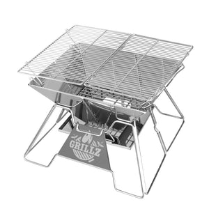Fire Pit / BBQ Grill - Stainless Steel
