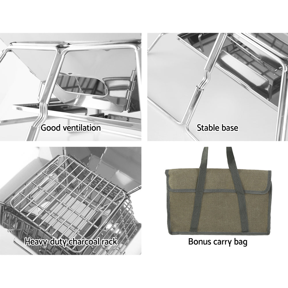 Fire Pit / BBQ Grill - Stainless Steel