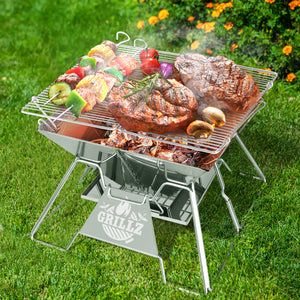 Fire Pit / BBQ Grill - Stainless Steel
