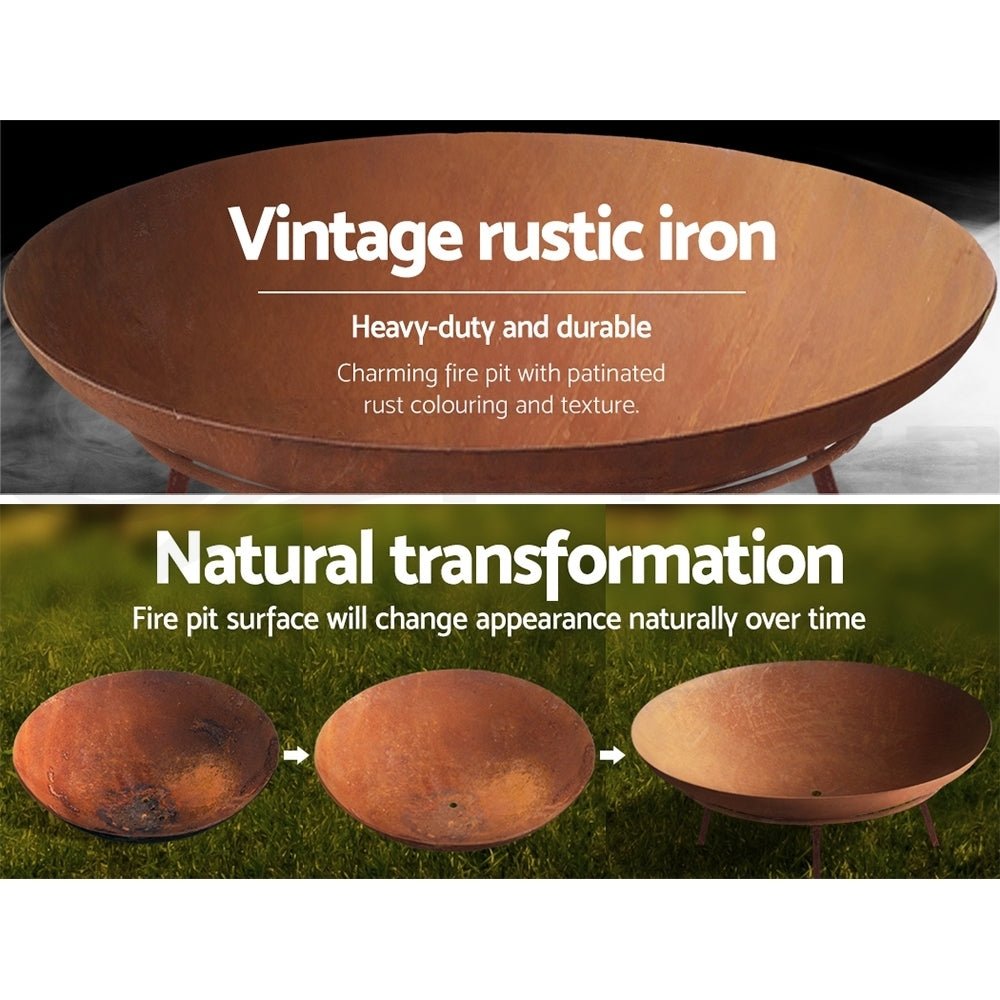 60CM Bowl Fire Pit With Legs