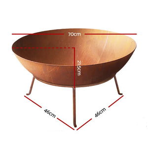70CM Bowl Fire Pit With Legs
