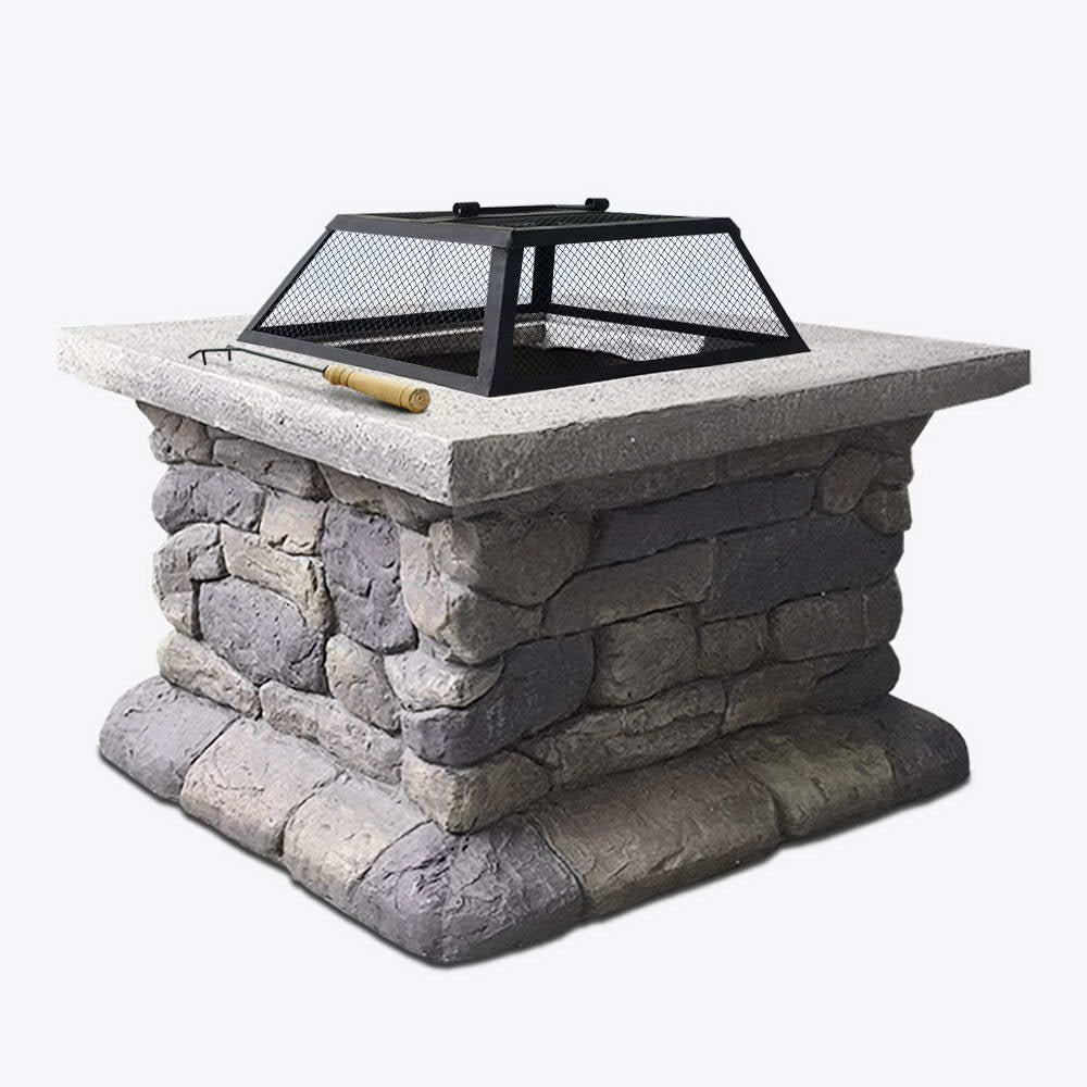 Square Fire Pit With Cover