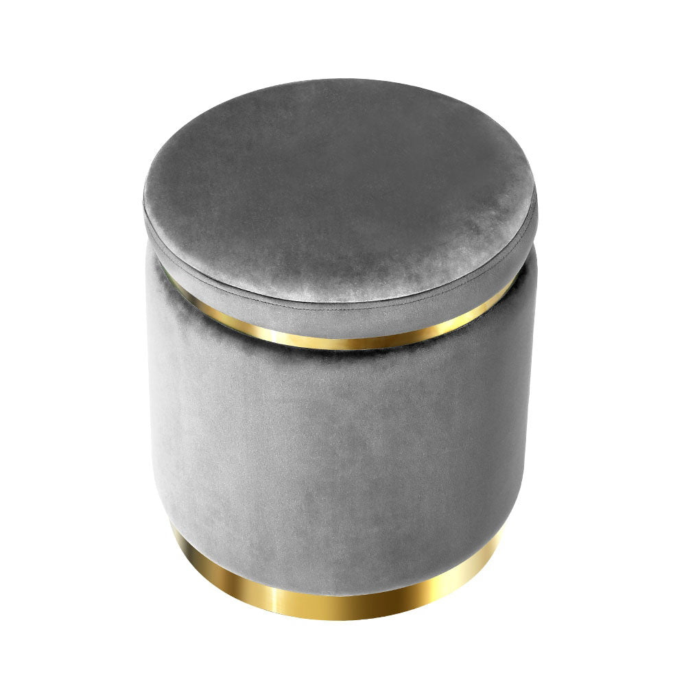 Classic Round Velvet Ottoman / Foot Rest