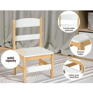 Keezi Kids Table & Chairs Set | Study & Play Desk with Storage