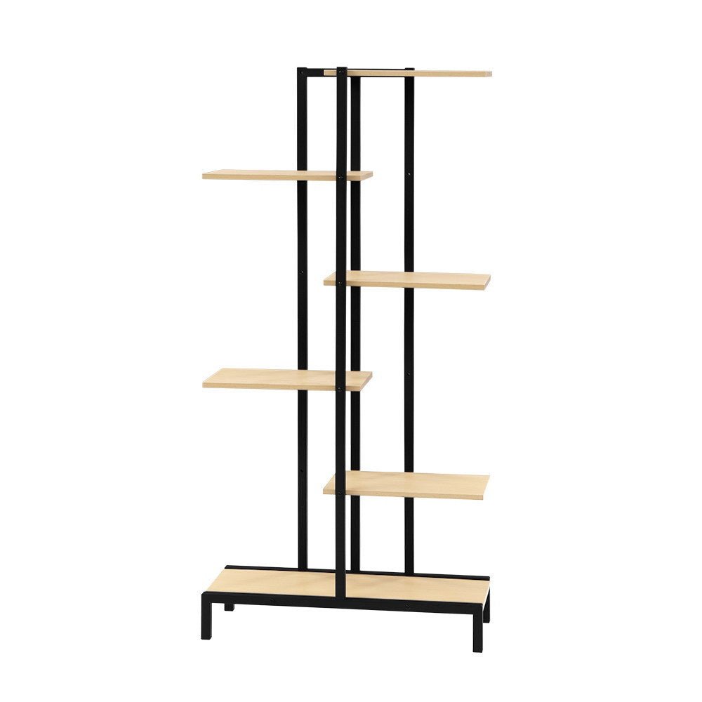 Metal Wood Plant Stand - 6 Levels