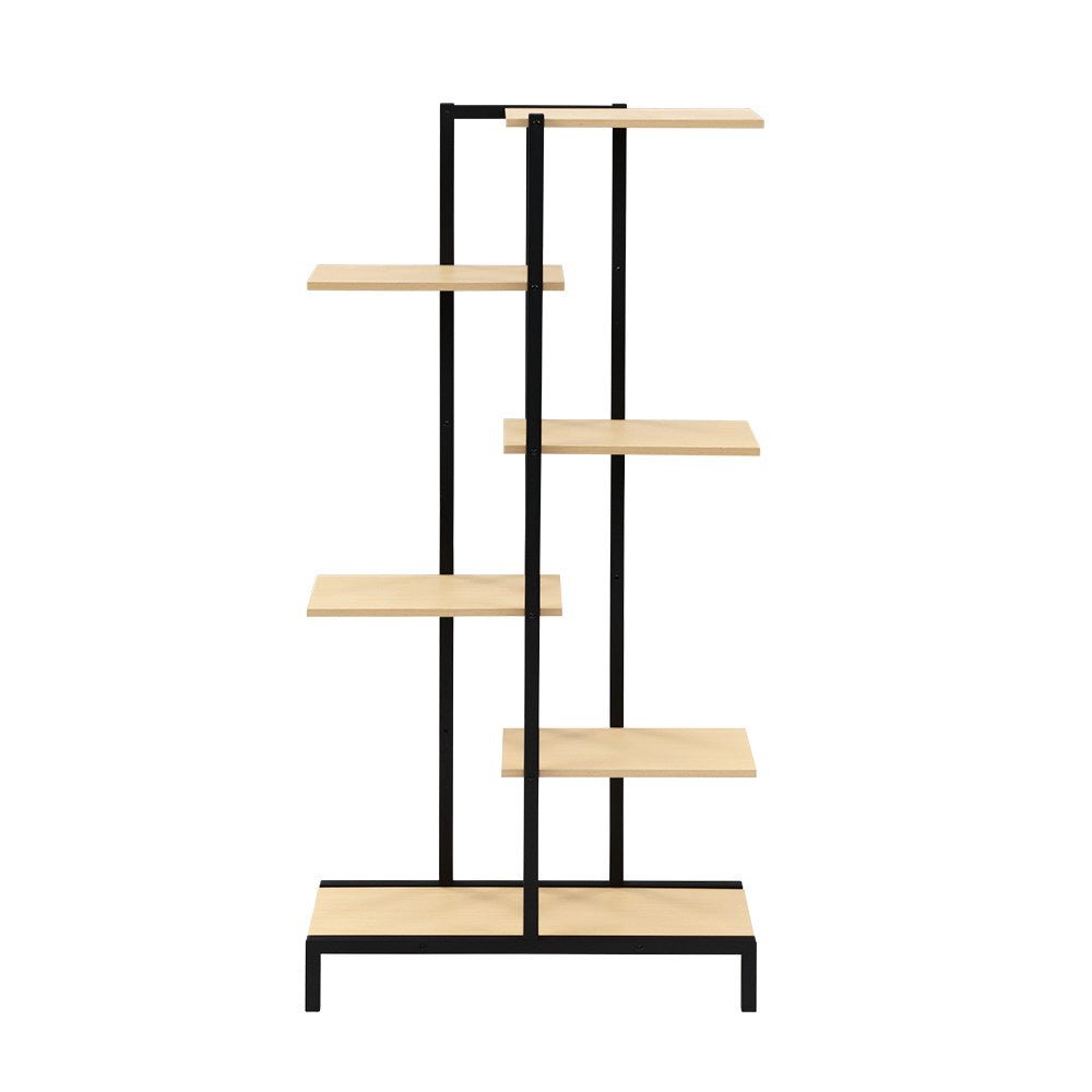 Metal Wood Plant Stand - 6 Levels