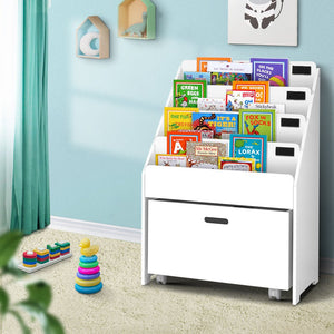 Bookshelf Storage Organizer | Bookcase Drawers - Children's Display Shelf