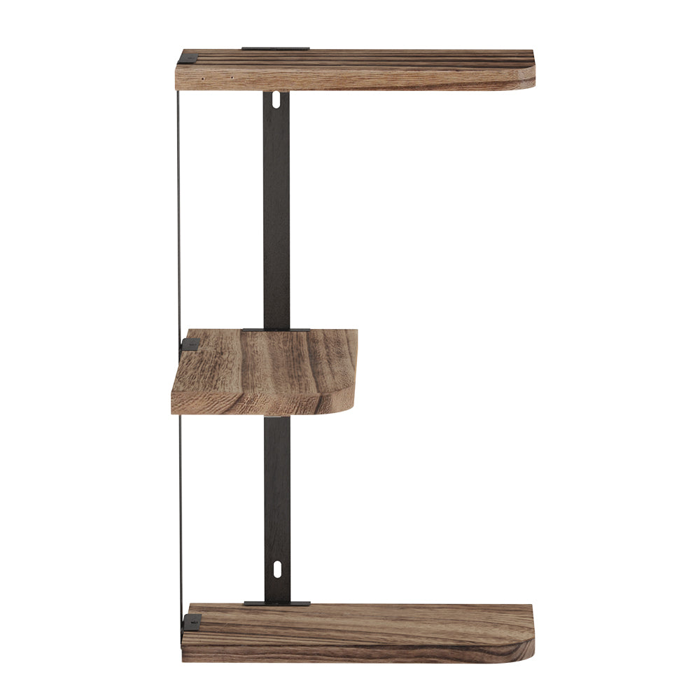 Floating Wall Shelves Brackets | 3 Tiers Corner Display | DIY Wall Mount Rack | Brand: Artiss