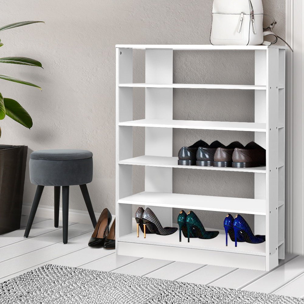 White 6-Tier Shoe Rack Hallway Cabinet