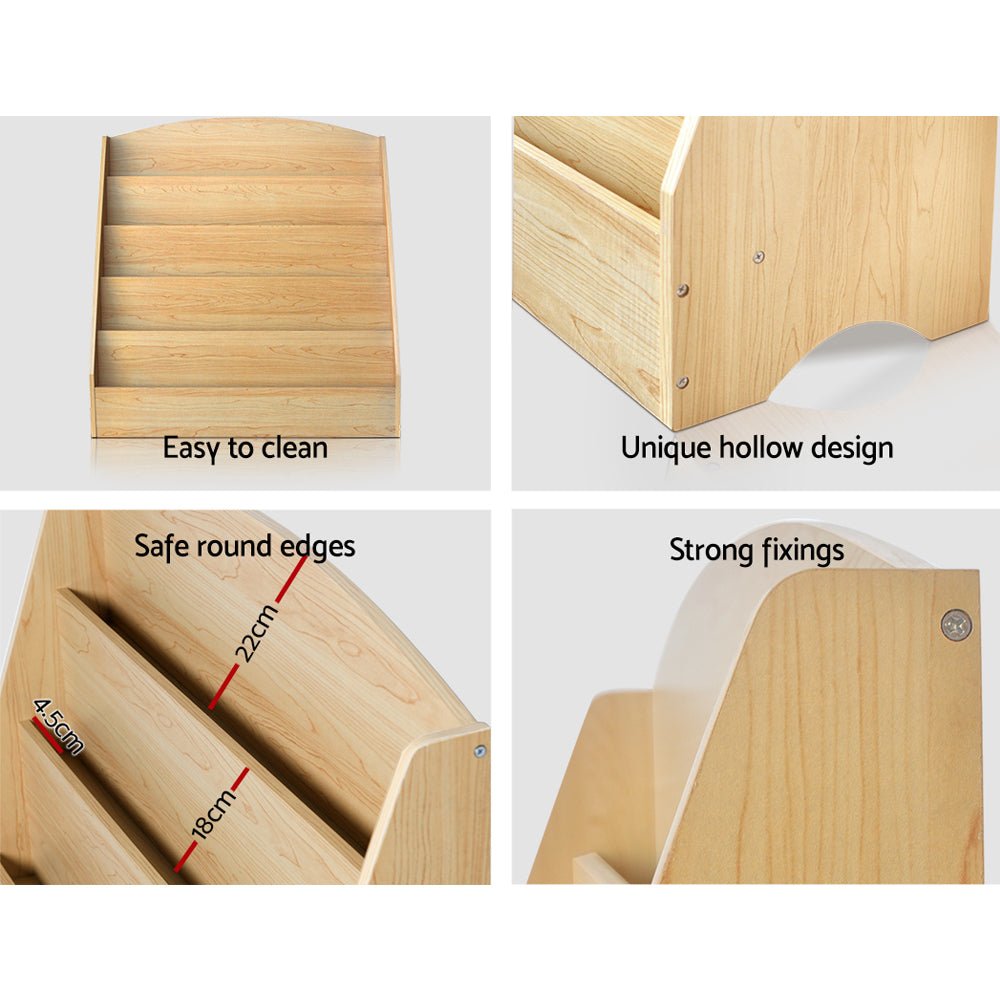 5 Tiers Kids Bookshelf | Magazine Shelf Rack Organizer | Bookcase Display