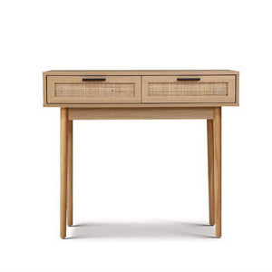 Rattan Hallway Table Drawer Console