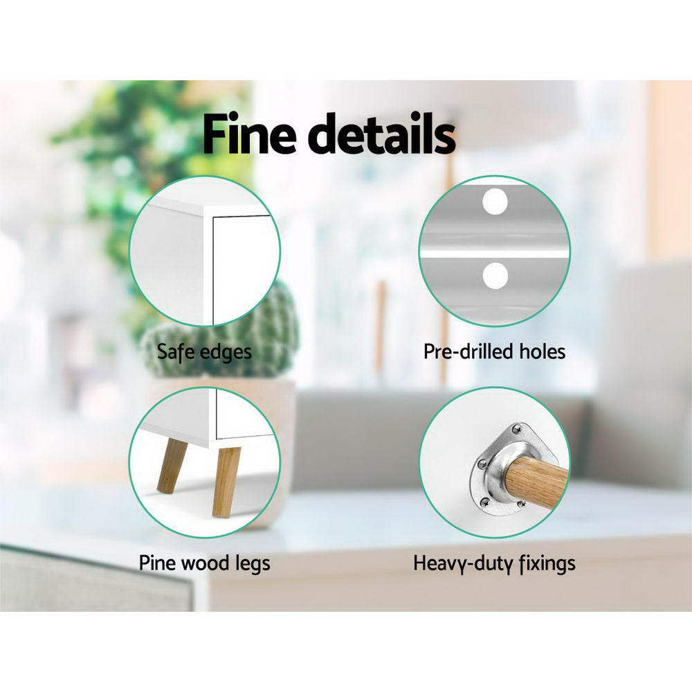 120cm White TV Cabinet / Entertainment Unit