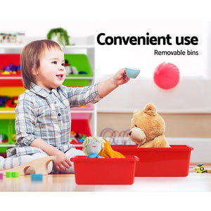 8 Bin Kids Toy Box Storage Organiser