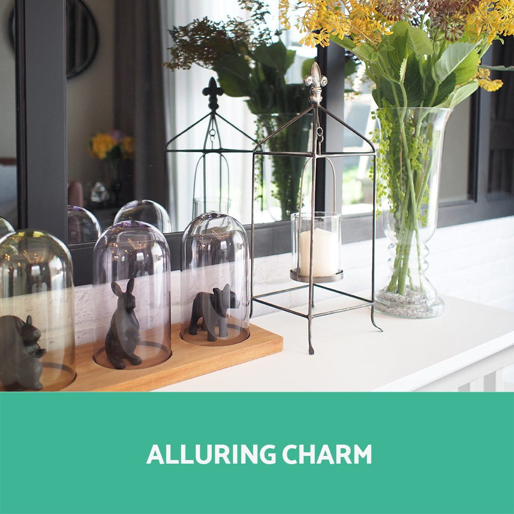 White Wooden Storage Console Table