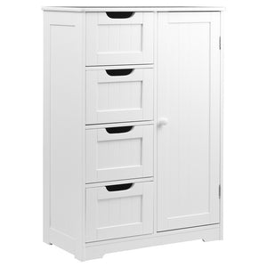 White Tallboy Storage Cabinet