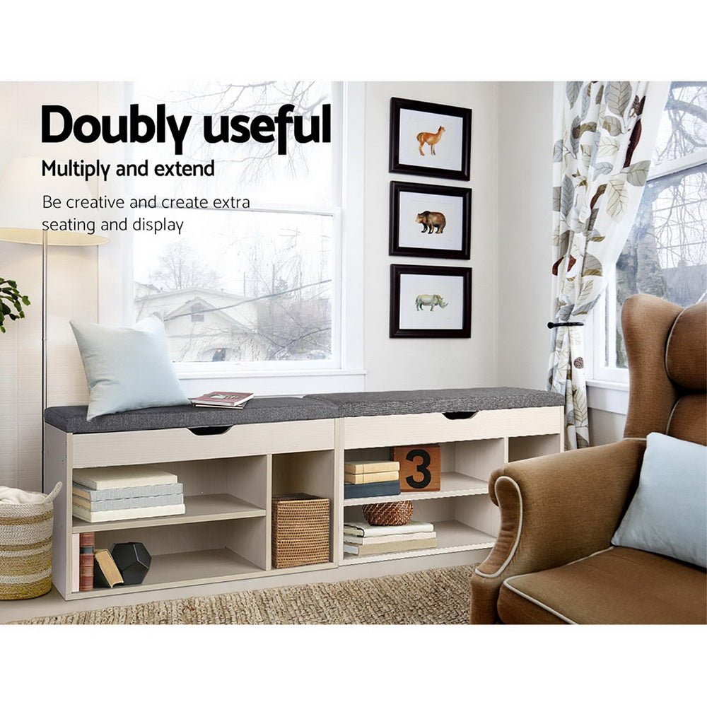 Natural Wooden Shoe Organizer