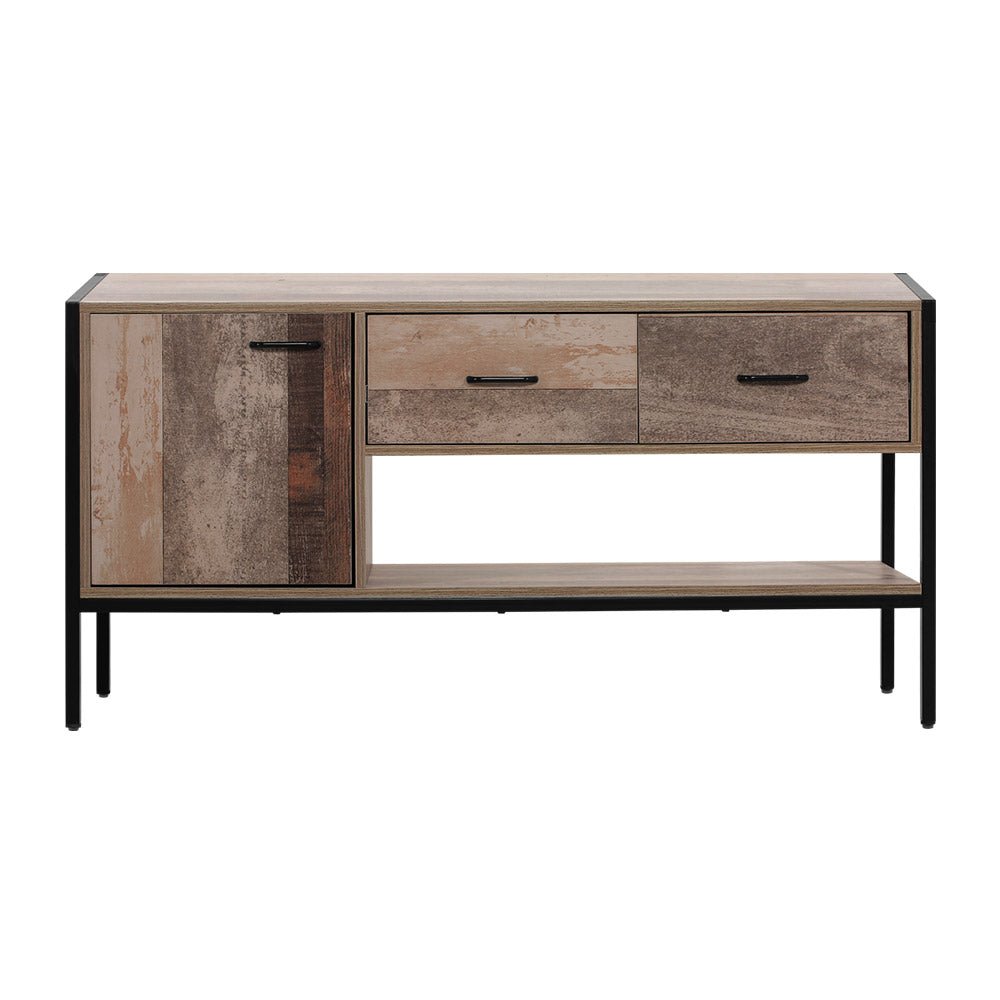 Industrial Rustic Wooden TV Stand / Entertainment Unit - 1.2m
