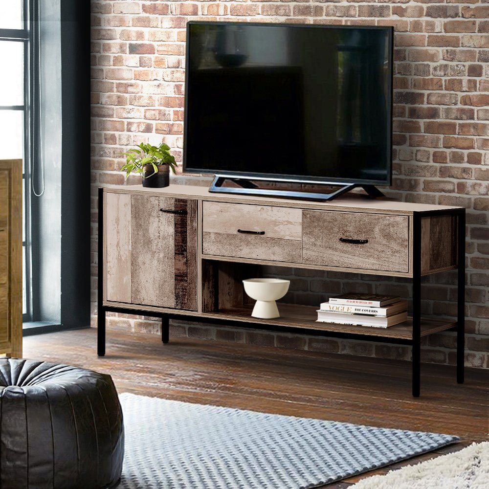 Industrial Rustic Wooden TV Stand / Entertainment Unit - 1.2m