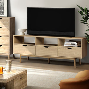 Scandinavian Wooden Entertainment Unit