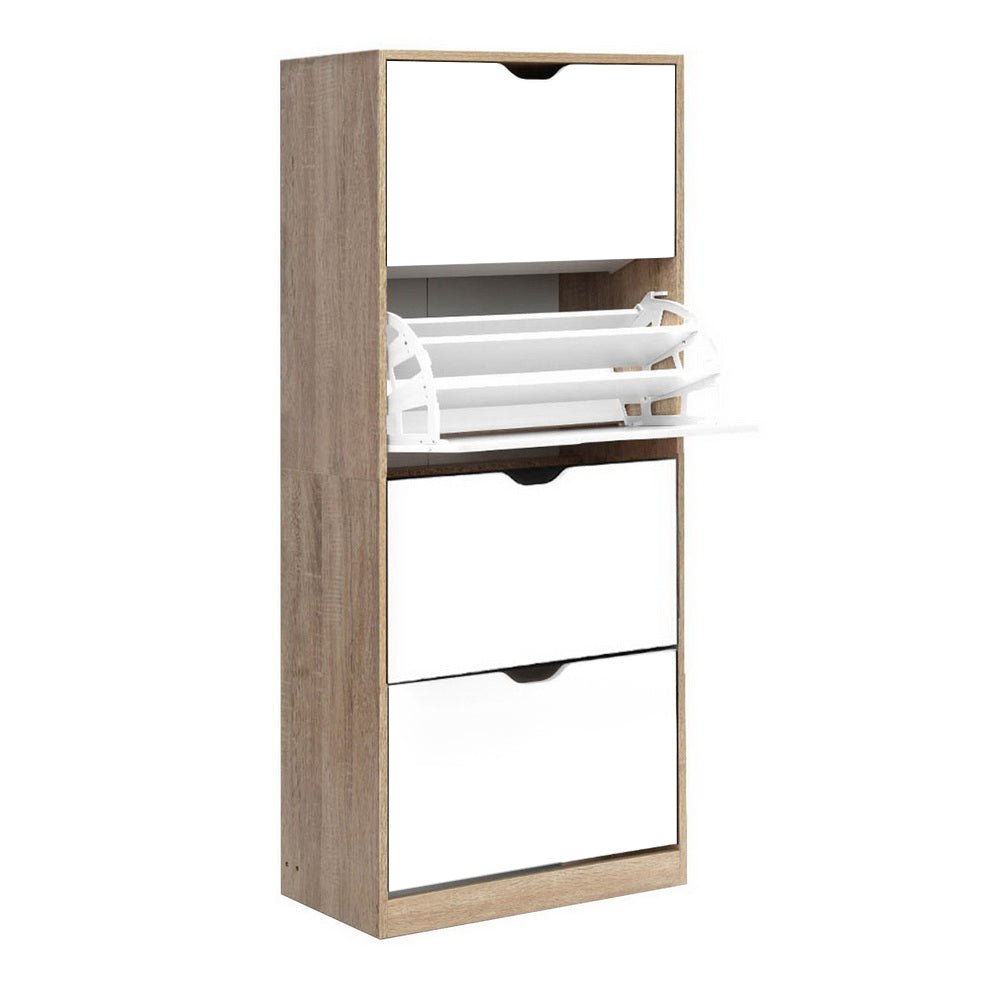 White Wooden Storage Cabinet / Cupboard