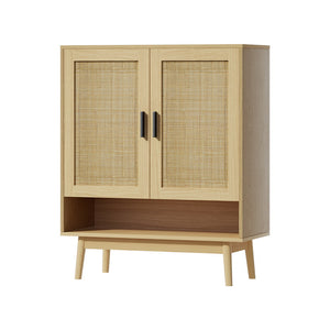 Rattan Shoe Cabinet | Shoes Storage Rack | Wooden Organizer