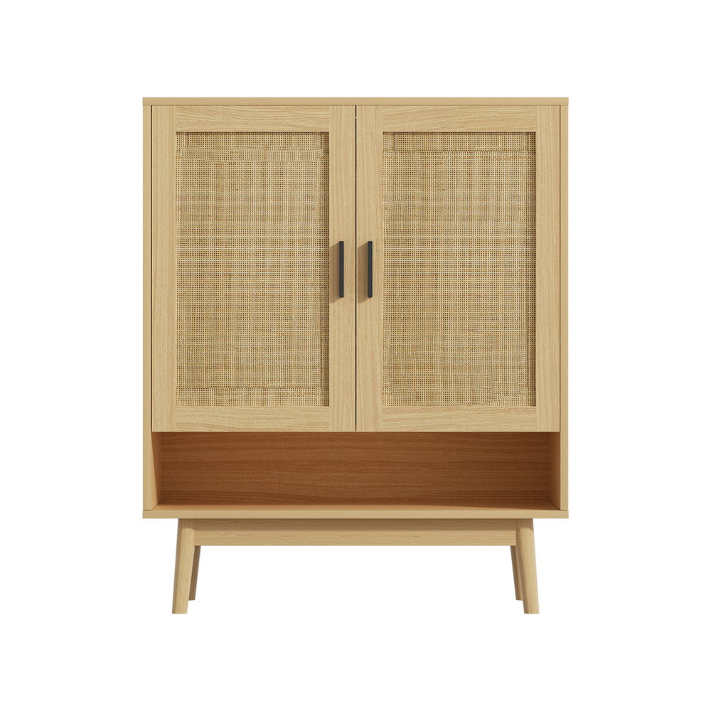 Rattan Shoe Cabinet | Shoes Storage Rack | Wooden Organizer