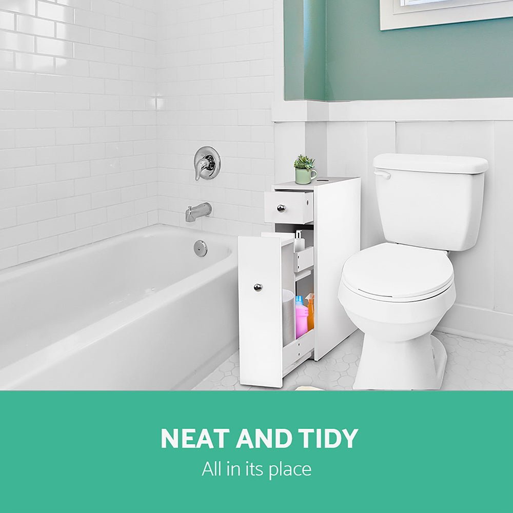 Bathroom Storage Cabinet White - The Hippie House