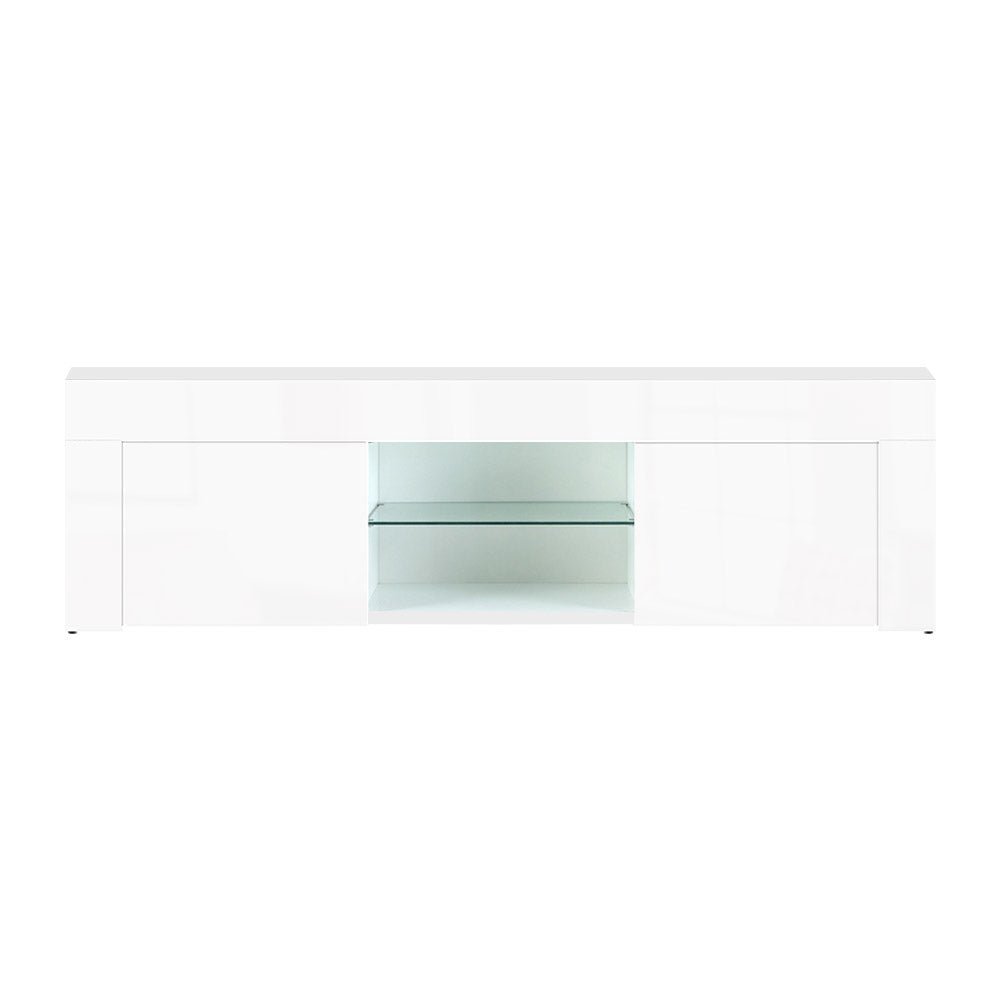 1.3m White High Gloss TV Stand / Entertainment Unit