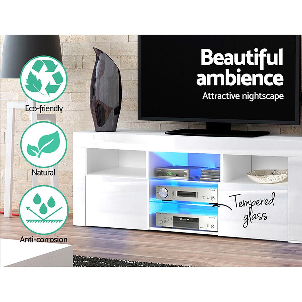 145cm White TV Cabinet / Entertainment Unit