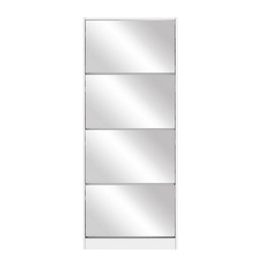 Shoe Cabinet Rack Organizer With Mirror - 60 Pair Capacity
