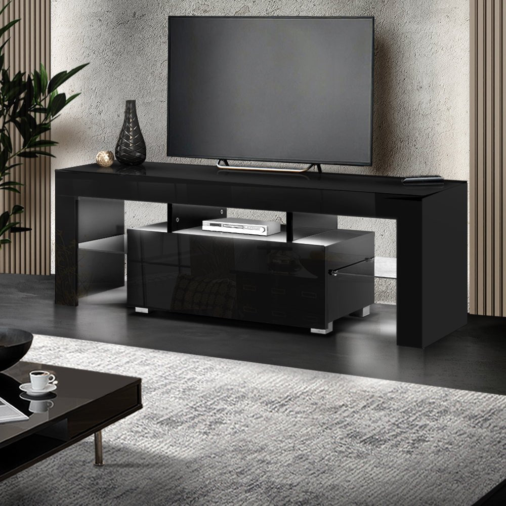 130cm Black TV Cabinet Entertainment Unit