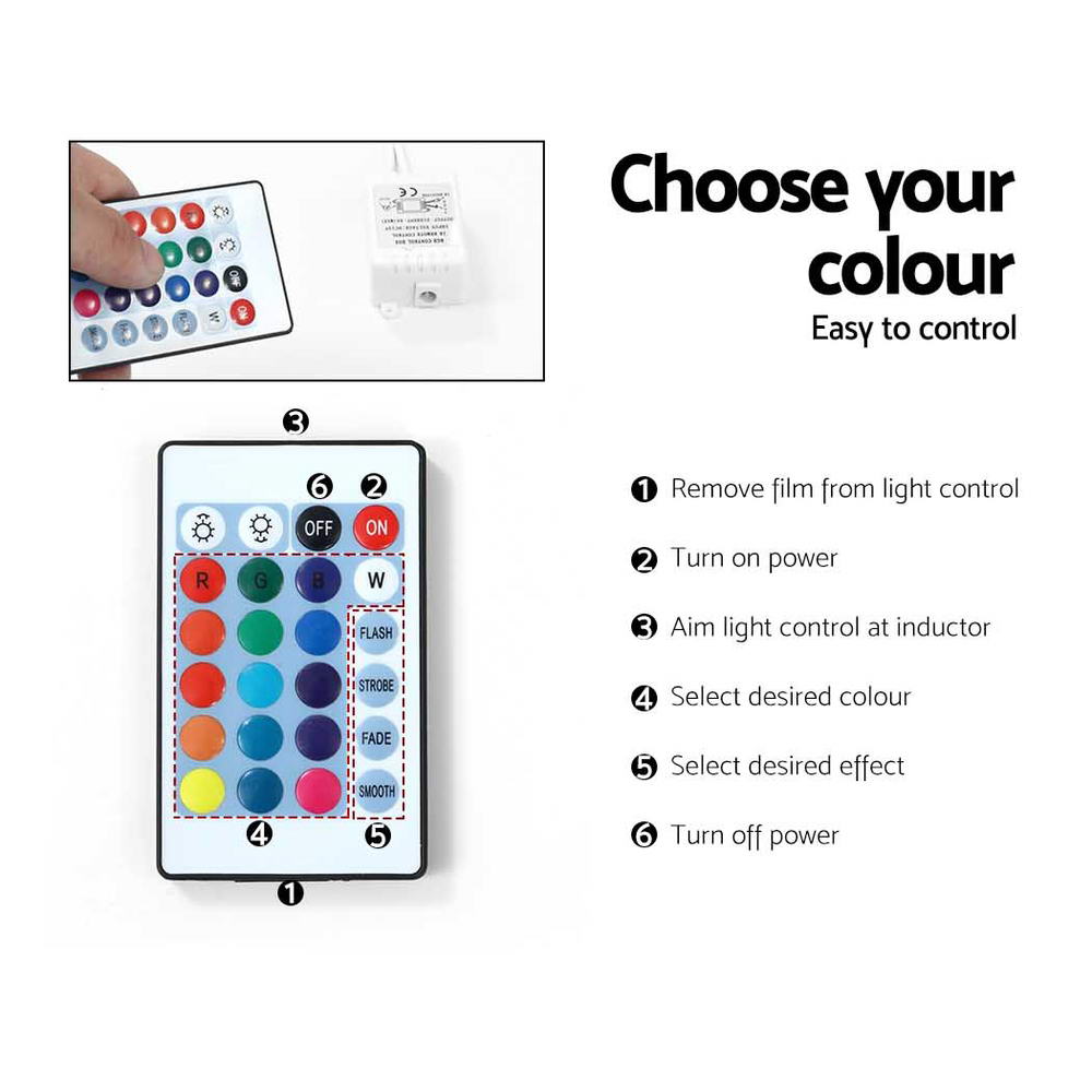 Black 1.89m LED TV Stand / Entertainment Unit