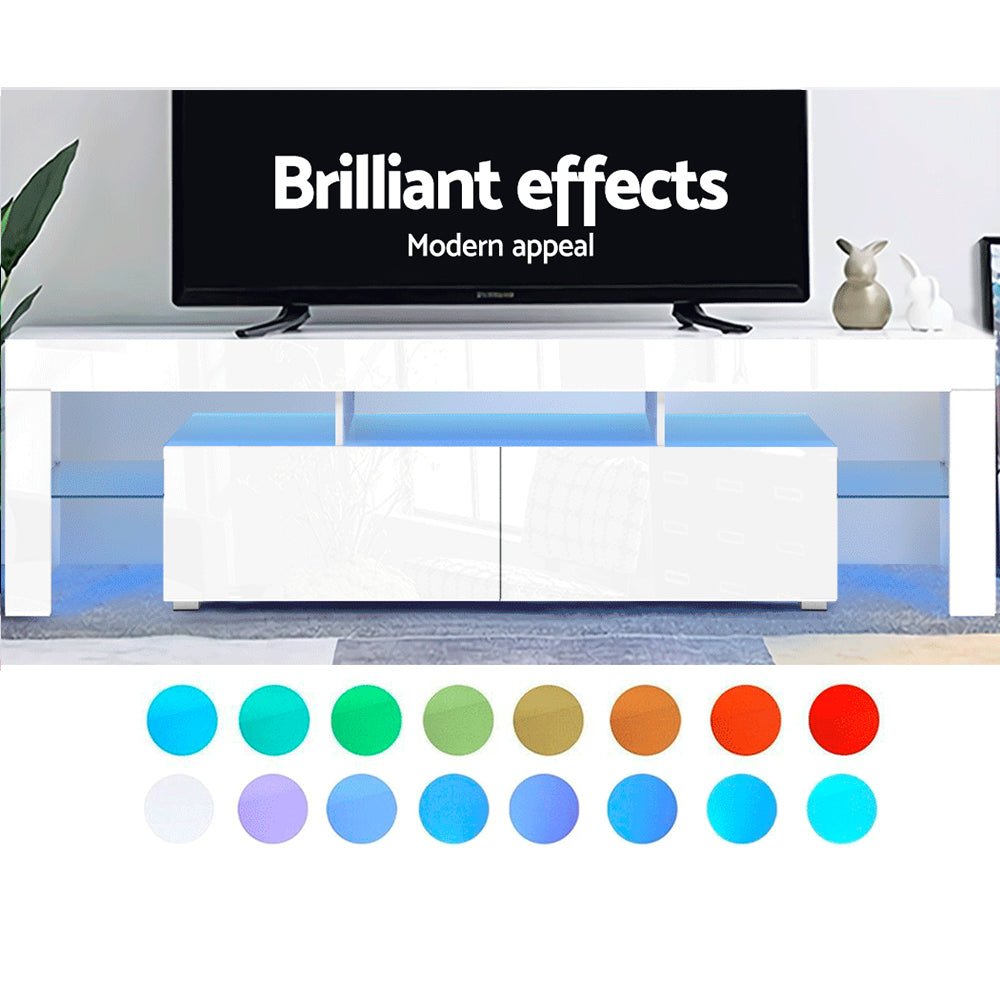 1.9m RGB LED TV Stand Cabinet / Entertainment Unit