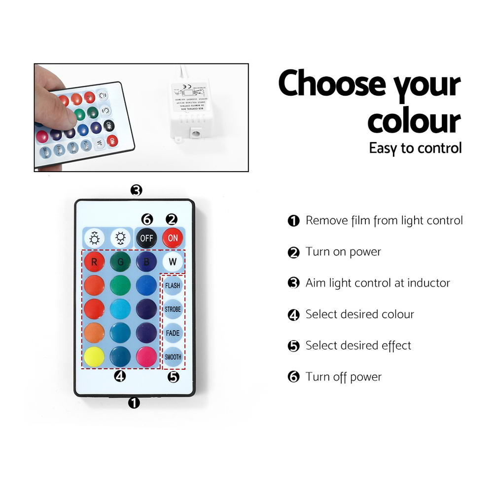 1.9m RGB LED TV Stand Cabinet / Entertainment Unit