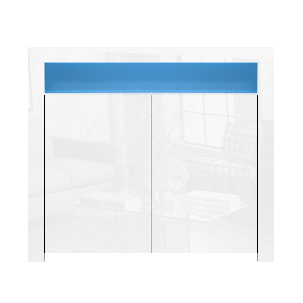 2 Doors White Buffet Sideboard Cabinet / Storage Cupboard