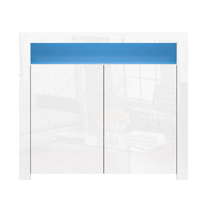 2 Doors White Buffet Sideboard Cabinet / Storage Cupboard