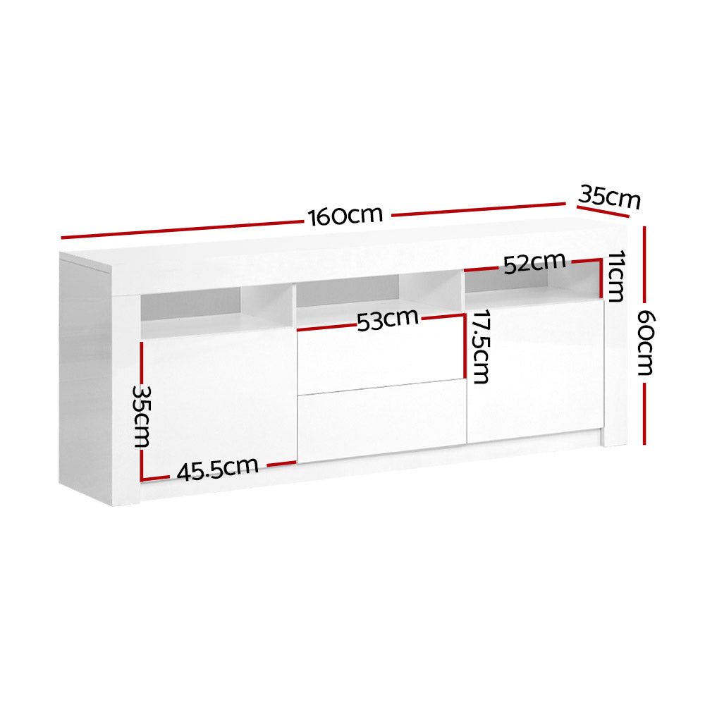 160cm White TV Cabinet / Entertainment Unit