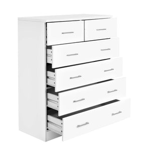 White Tallboy Dresser Table With 6 Chest Of Drawers