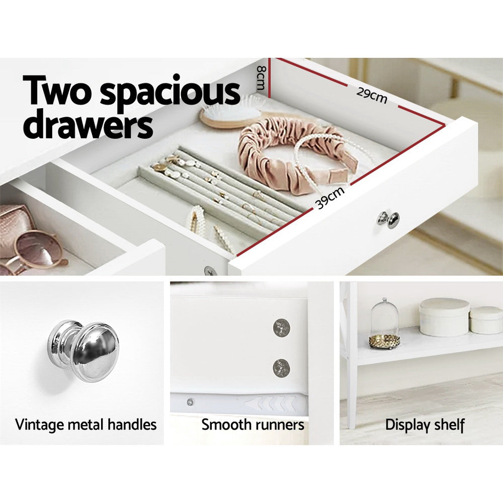 White Hallway Console Table / Bench