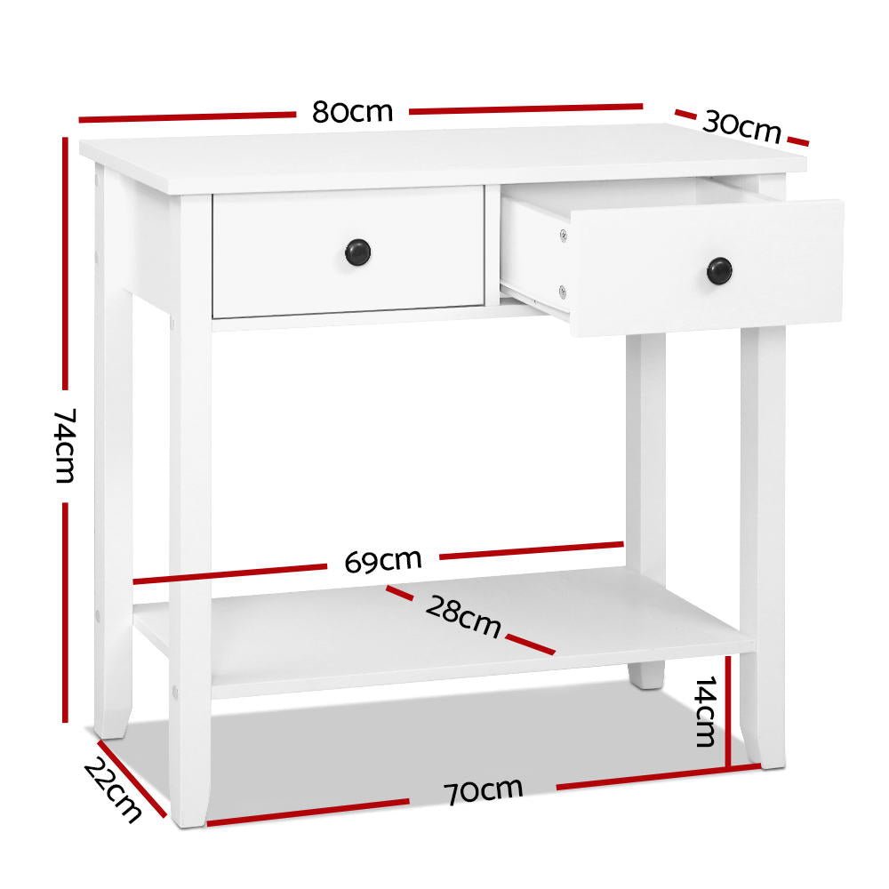 2 Drawer Hallway Display Console Table