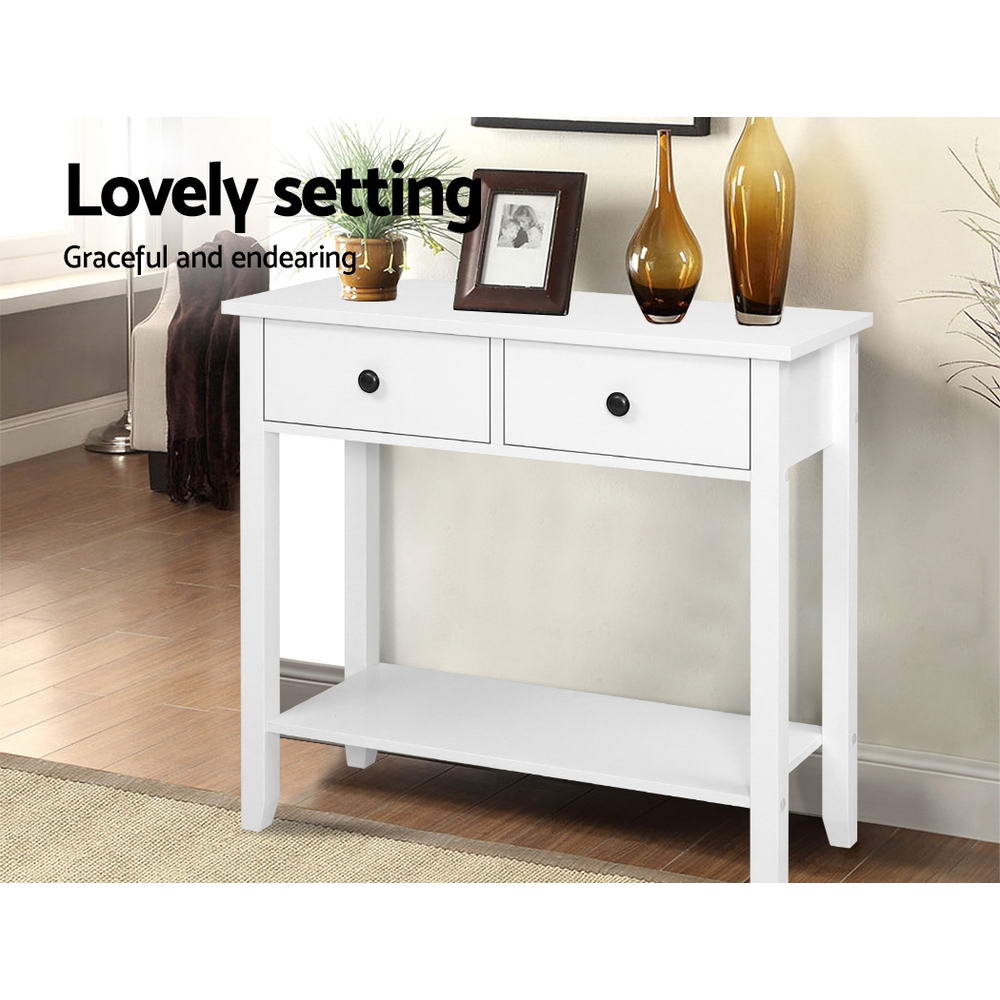 2 Drawer Hallway Display Console Table