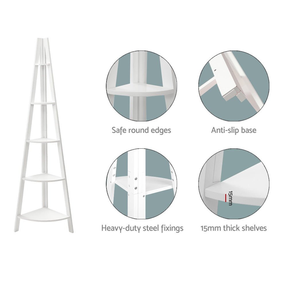 5 Tier Corner Ladder Display Shelf / Plant Stand