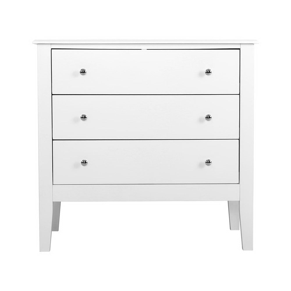 Artiss Chest of Drawers Storage Cabinet Bedside Table Dresser Tallboy White - The Hippie House
